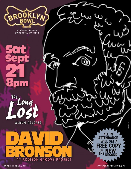 David Bronson 'The Long Lost' album release show at Brooklyn Bowl, Saturday, Sept 21, 2013