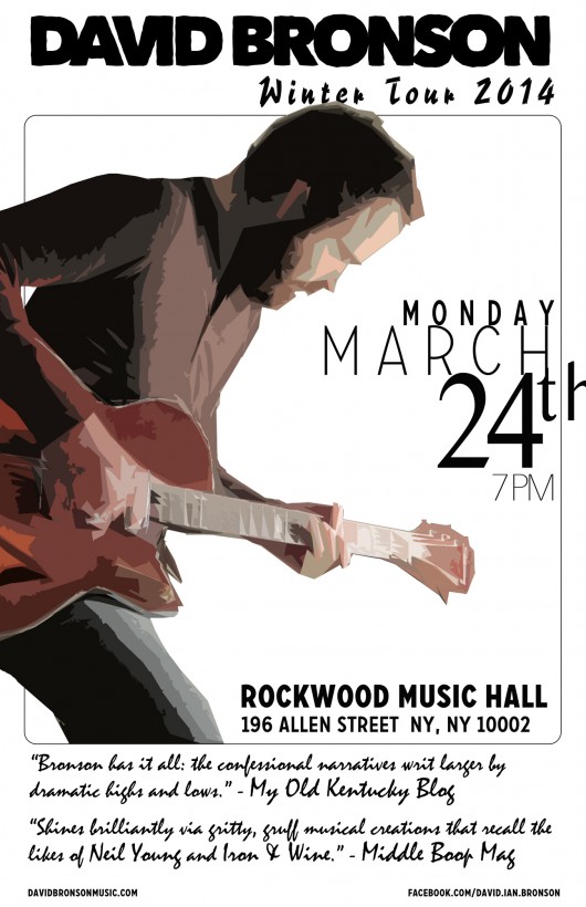 David Bronson at Rockwood Music Hall 3/24/14