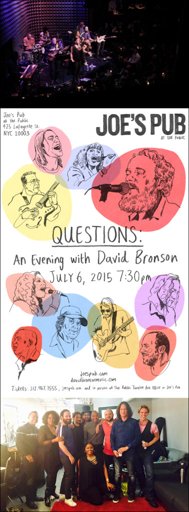 David Bronson and The Questions Band at Joe's Pub, July 6, 2015